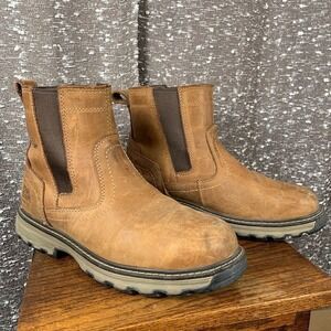 Caterpillar Pelton Steel Toe Leather Work Boot Men's 10 #P90721